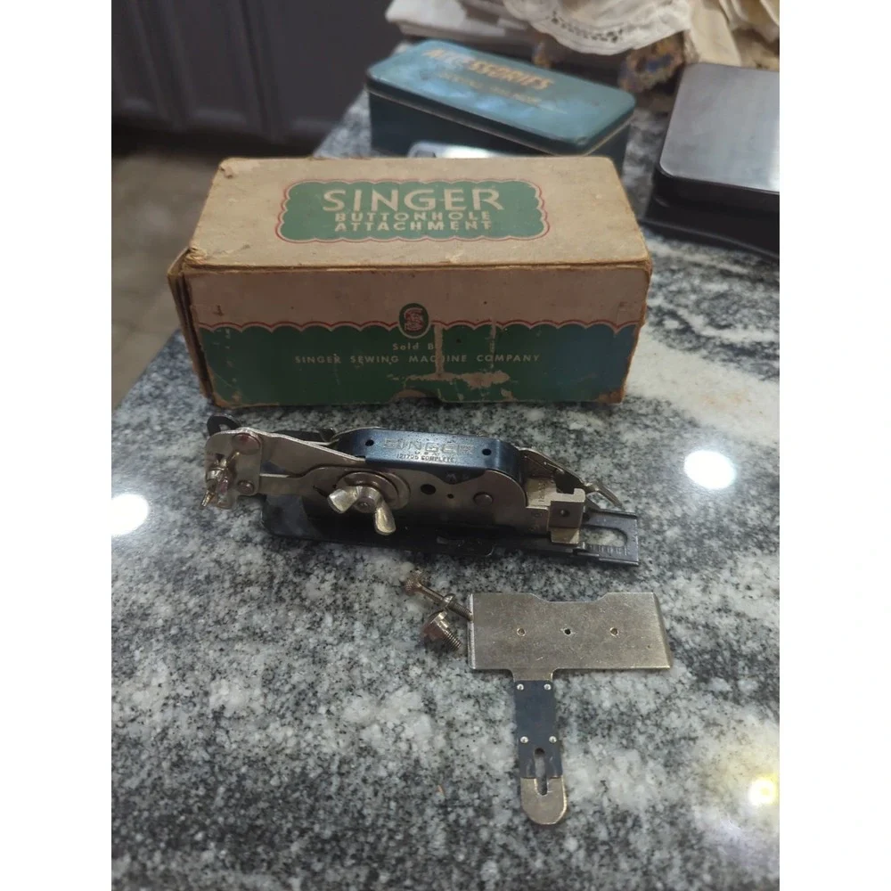 Vintage Singer Buttonhole Attachment Simanco #121795 in Box